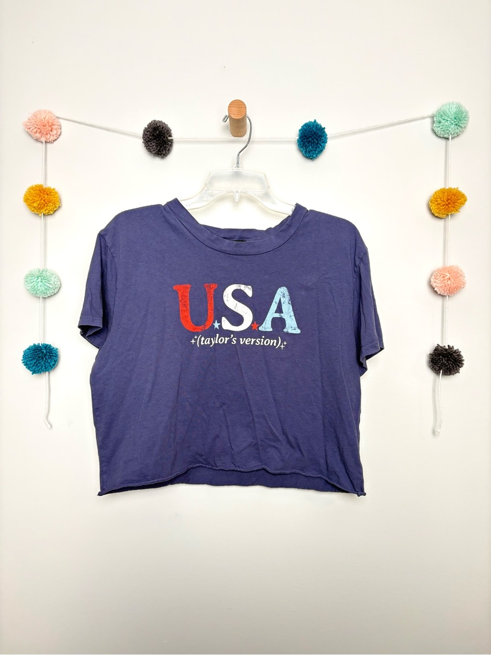 Originality U.S.A. Taylor’s Version Navy Cropped Tee